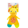 Bright Starts Snuggle & Teethe Juguete de peluche para dentición arrugado sin BPA para bebé