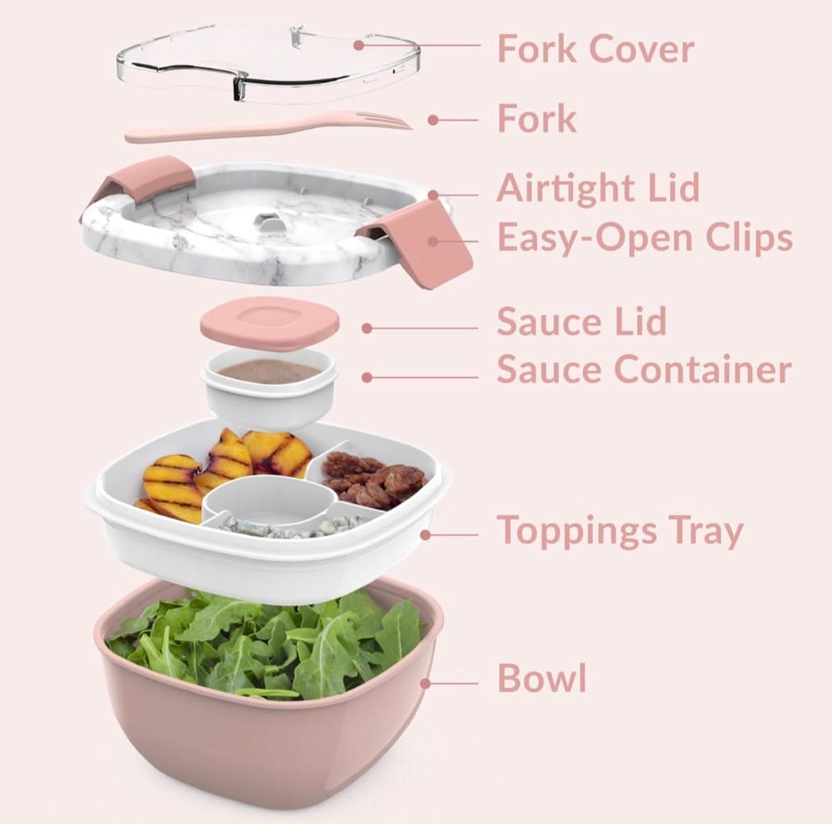 Bentgo Contenedor de Ensalada - Tazón de 54 oz