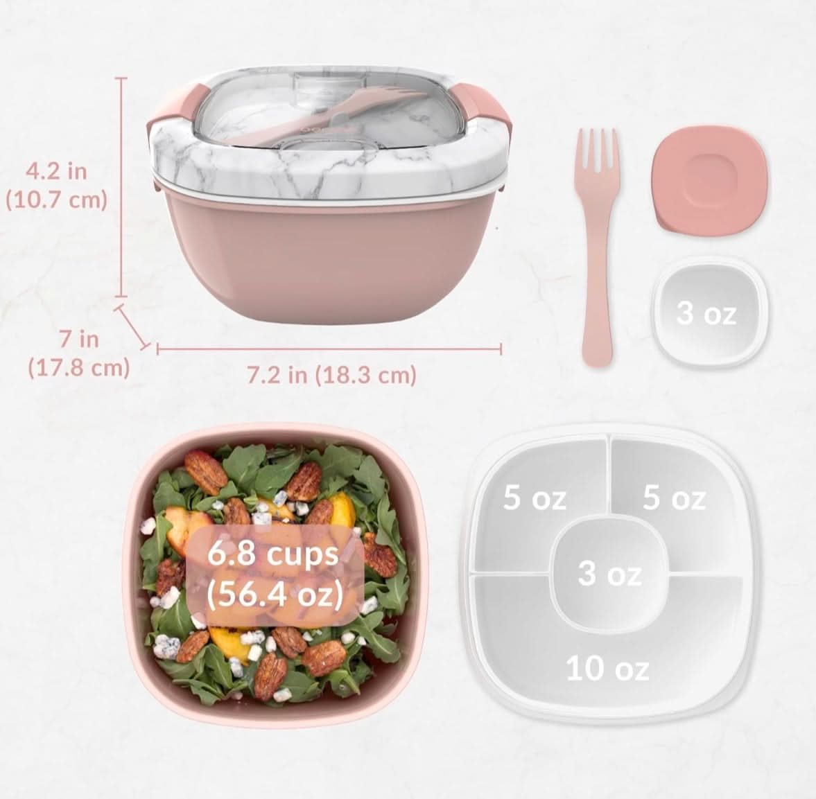 Bentgo Contenedor de Ensalada - Tazón de 54 oz