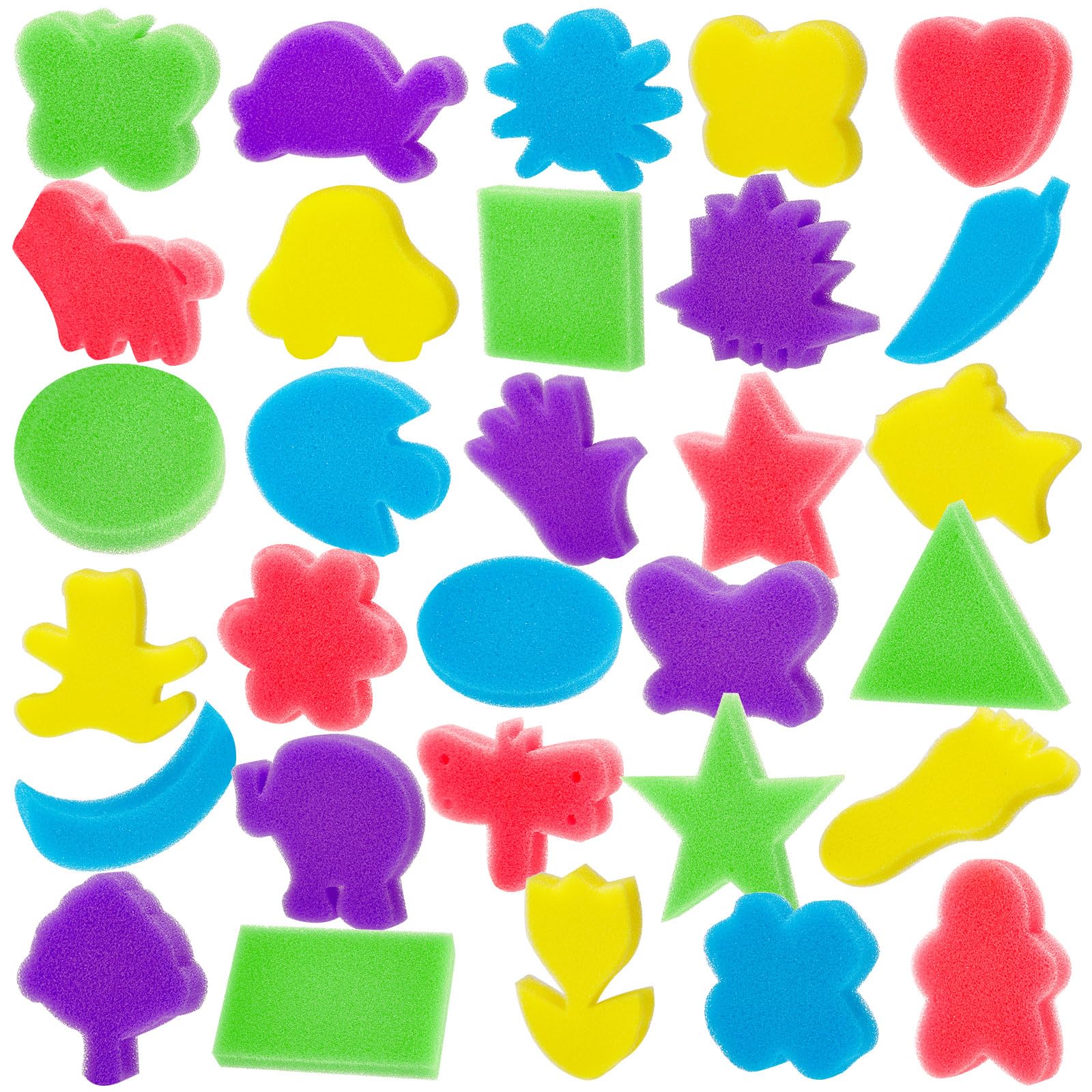 30 esponjas para pintar con diferentes formas