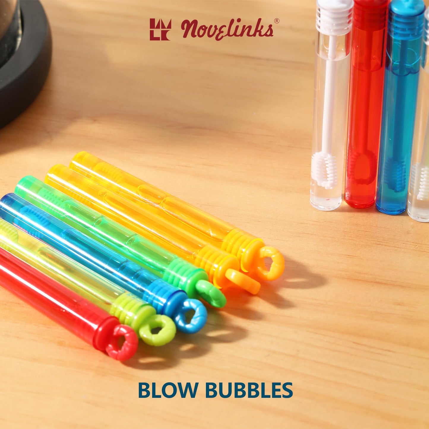 novelinks Juego de 72 mini varita de burbujas de 0.13 onzas