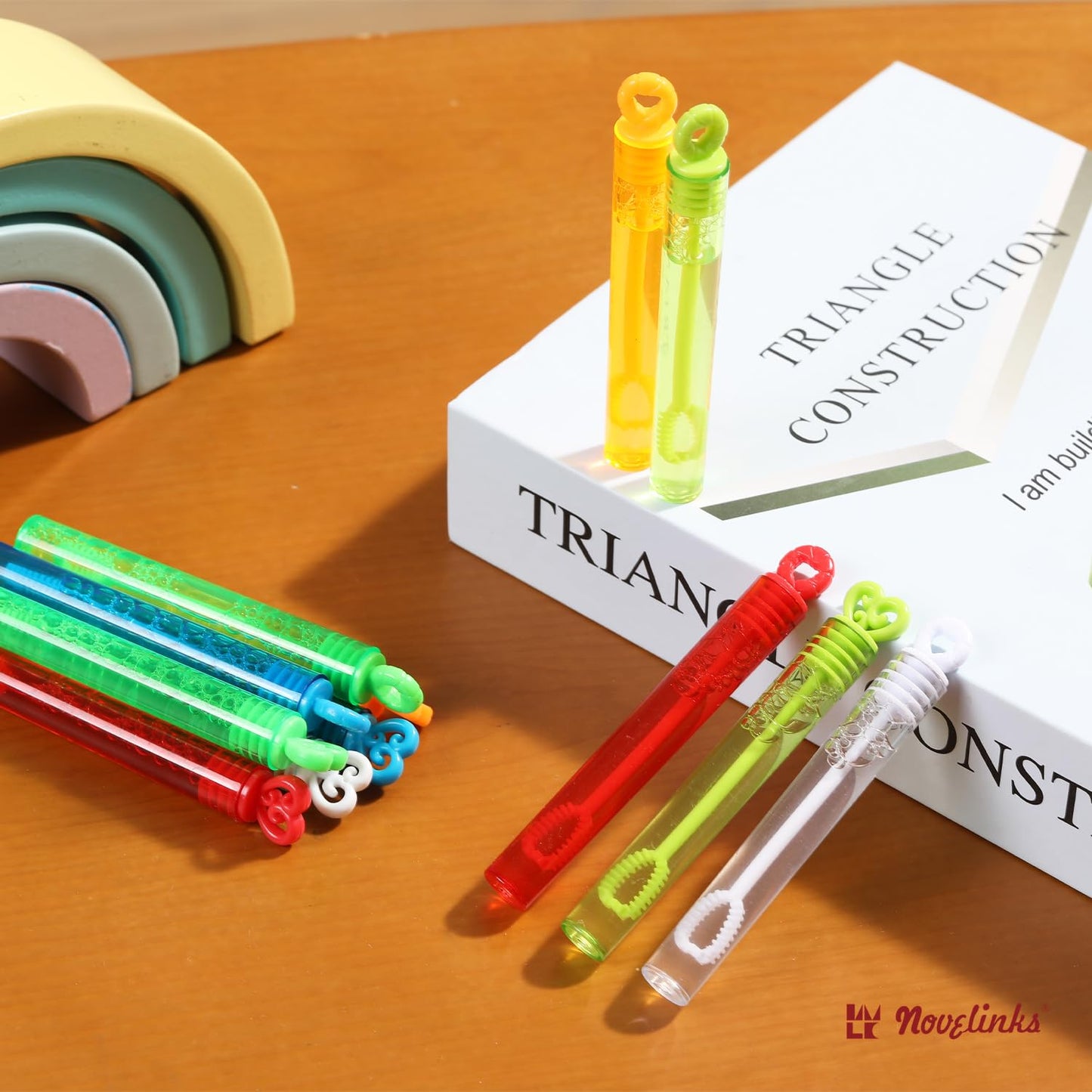 novelinks Juego de 72 mini varita de burbujas de 0.13 onzas