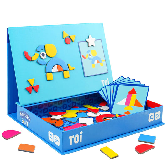 Caja de rompecabezas magnéticas con tablero de juego