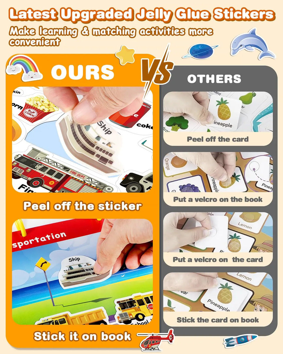 Pegatina 3 En 1 Busy Book Baobrava, Juguete Para Actividades