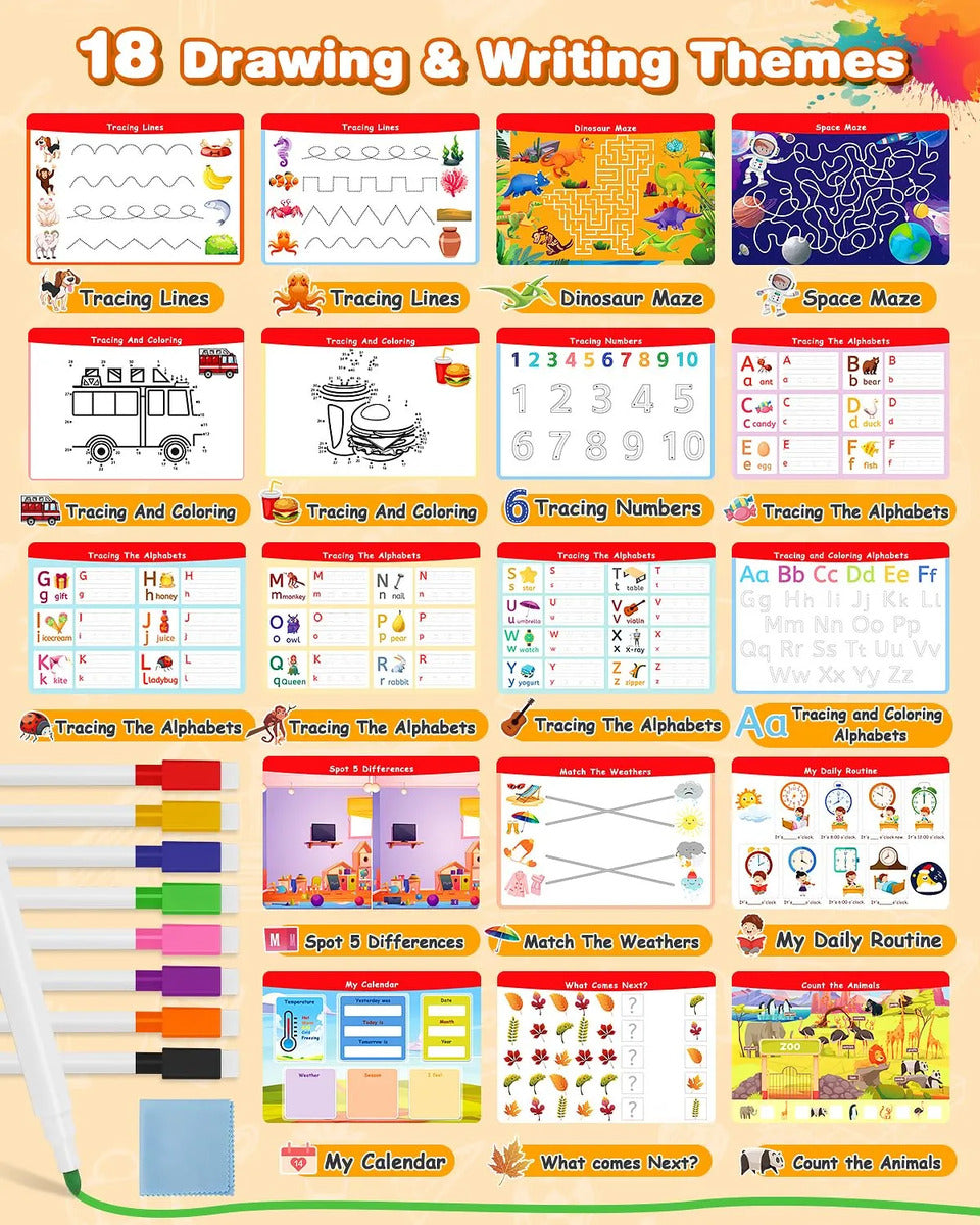 Pegatina 3 En 1 Busy Book Baobrava, Juguete Para Actividades