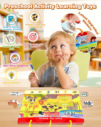 Pegatina 3 En 1 Busy Book Baobrava, Juguete Para Actividades