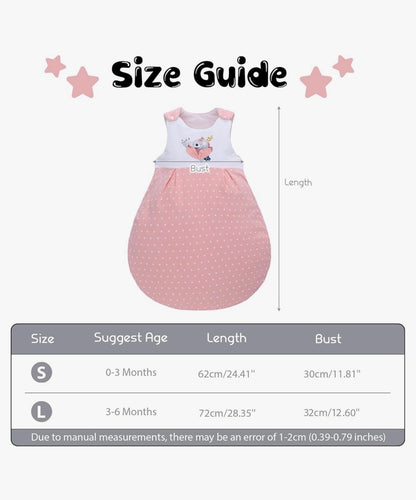 LAT Baby Sleeping Bag 2.5 TOG, 100% algodón , 0-3 meses