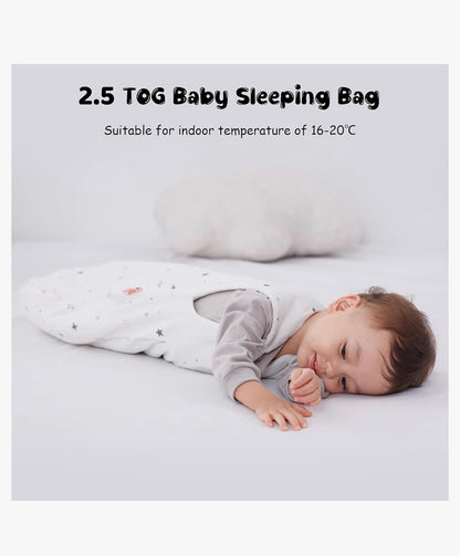 LAT Baby Sleeping Bag 2.5 TOG, 100% algodón , 0-3 meses