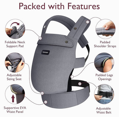 Momcozy Portabebés ergonómico, acogedor y ligero para 7-44 libras
