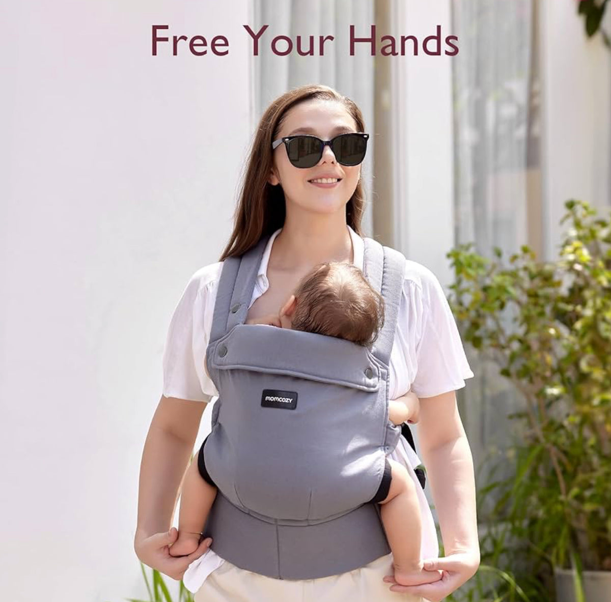 Momcozy Portabebés ergonómico, acogedor y ligero para 7-44 libras