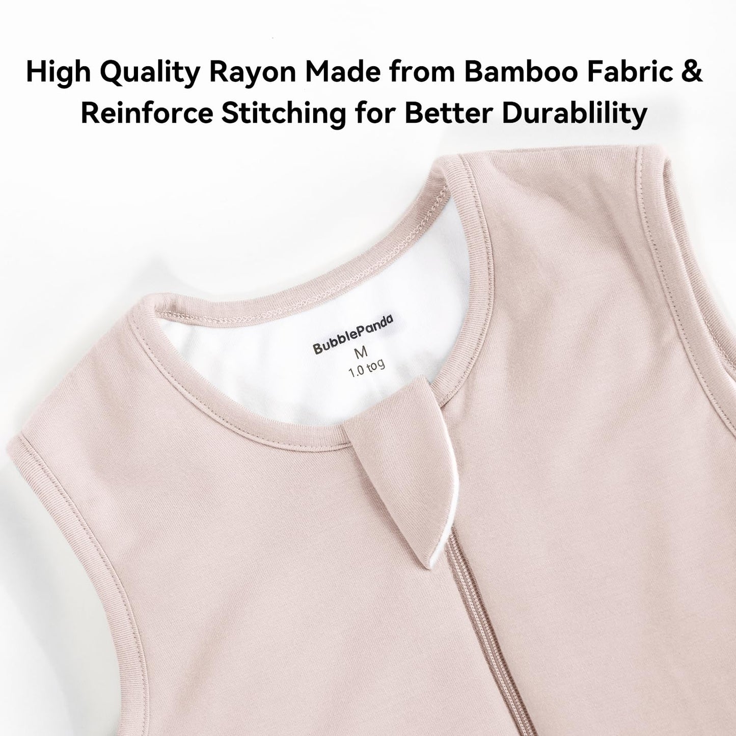 BubblePanda Rayón hecho de bambú saco de dormir para niños pequeños con pies 2-3 años, 1.0 Tog