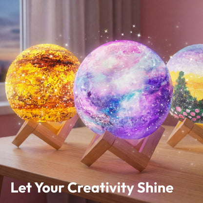 Klever Kits Luz nocturna luna en 3D