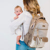 Mochila para pañales Boss de Itzy Ritzy., L, Gris Topo (Taupe Herringbone)
