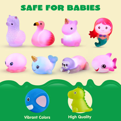 JOYIN 12 juguetes de baño iluminados para niños