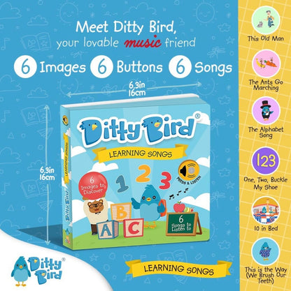 Ditty Bird | Aprendizaje de canciones | Libro musical interactivo