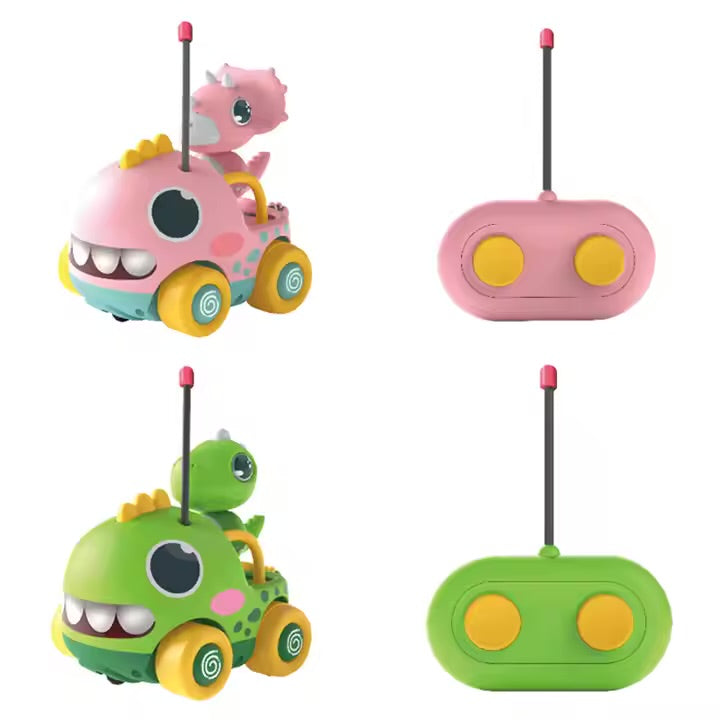 Paquete de 2 autos de dinosaurio a control remoto