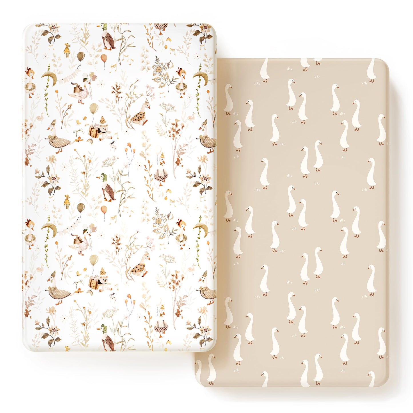 Paquete de 2 sábanas de punto de jersey ultrasuaves para cuna