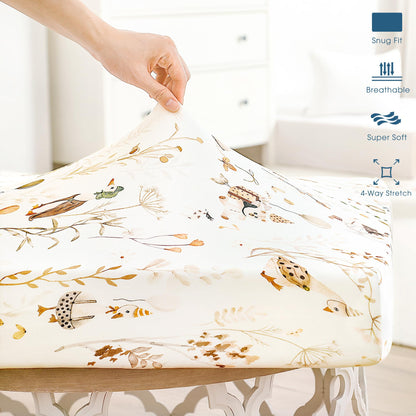 Paquete de 2 sábanas de punto de jersey ultrasuaves para cuna