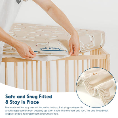 Paquete de 2 sábanas de punto de jersey ultrasuaves para cuna