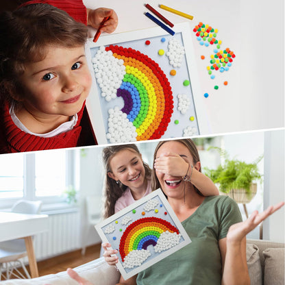 Kit de Arte de Pintura Arcoíris Funto - Más de 1100 Pompones