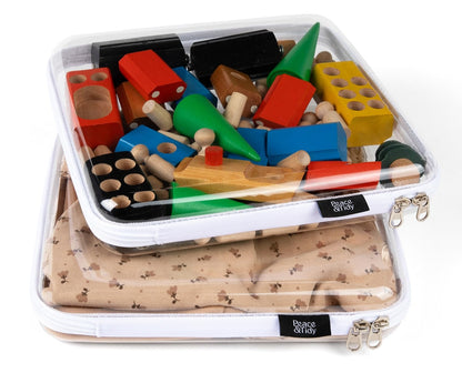 Peace & Tidy 1 estuche de almacenamiento transparente de lados rígidos