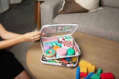 Peace & Tidy 1 estuche de almacenamiento transparente de lados rígidos