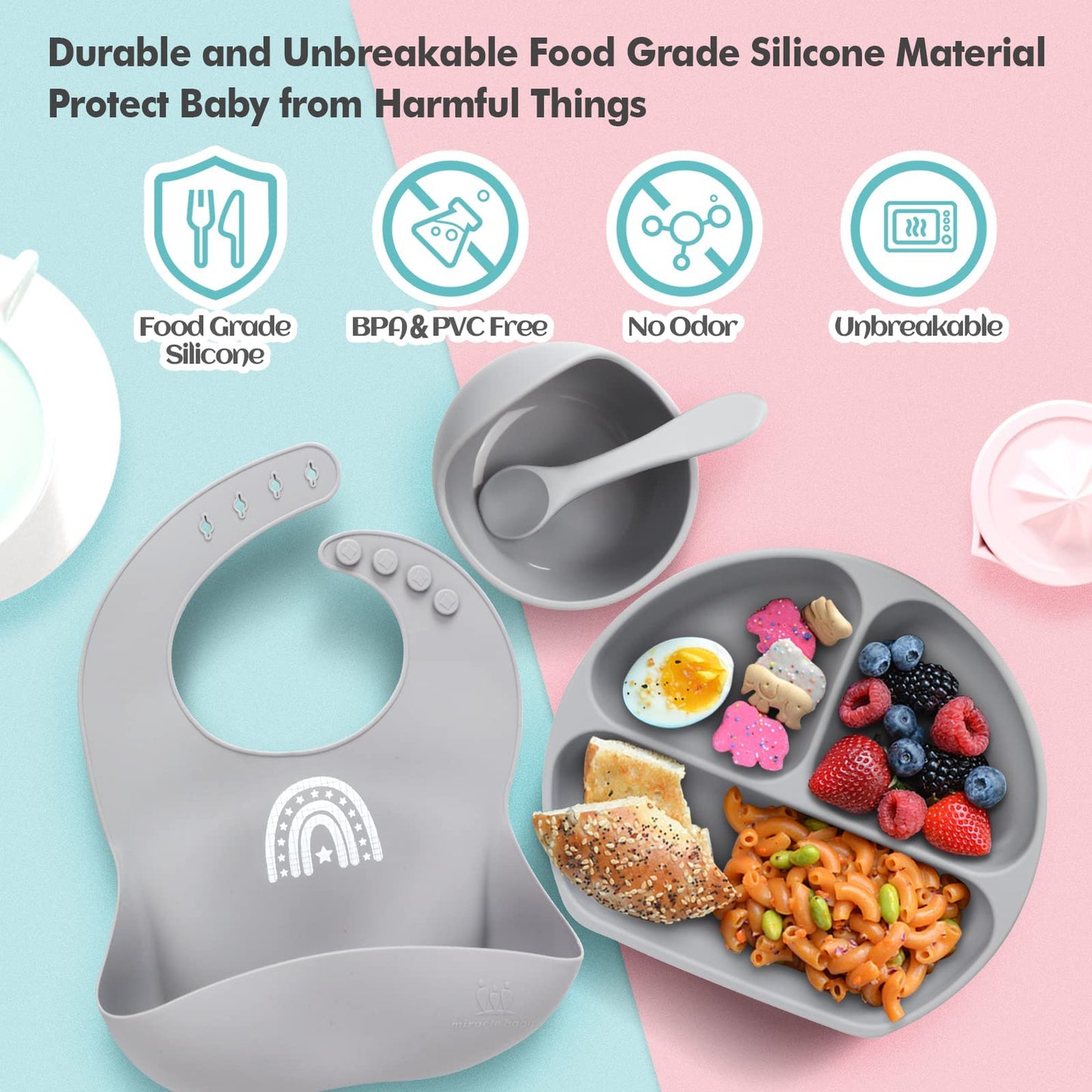 Set de alimentación para bebés Miracle Baby