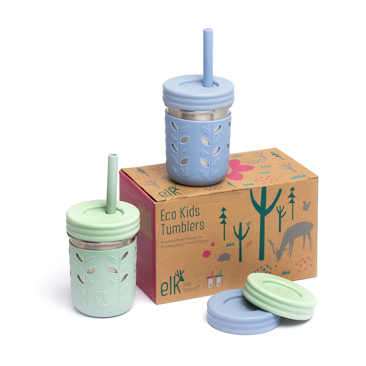 Elk and Friends 10oz Stainless Steel Kids + Toddler Drinking Cups