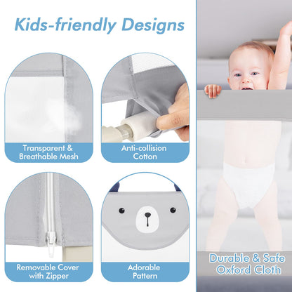 Riel para cama con malla transpirable y bloqueo de doble seguridad para niños, 1.8 metros