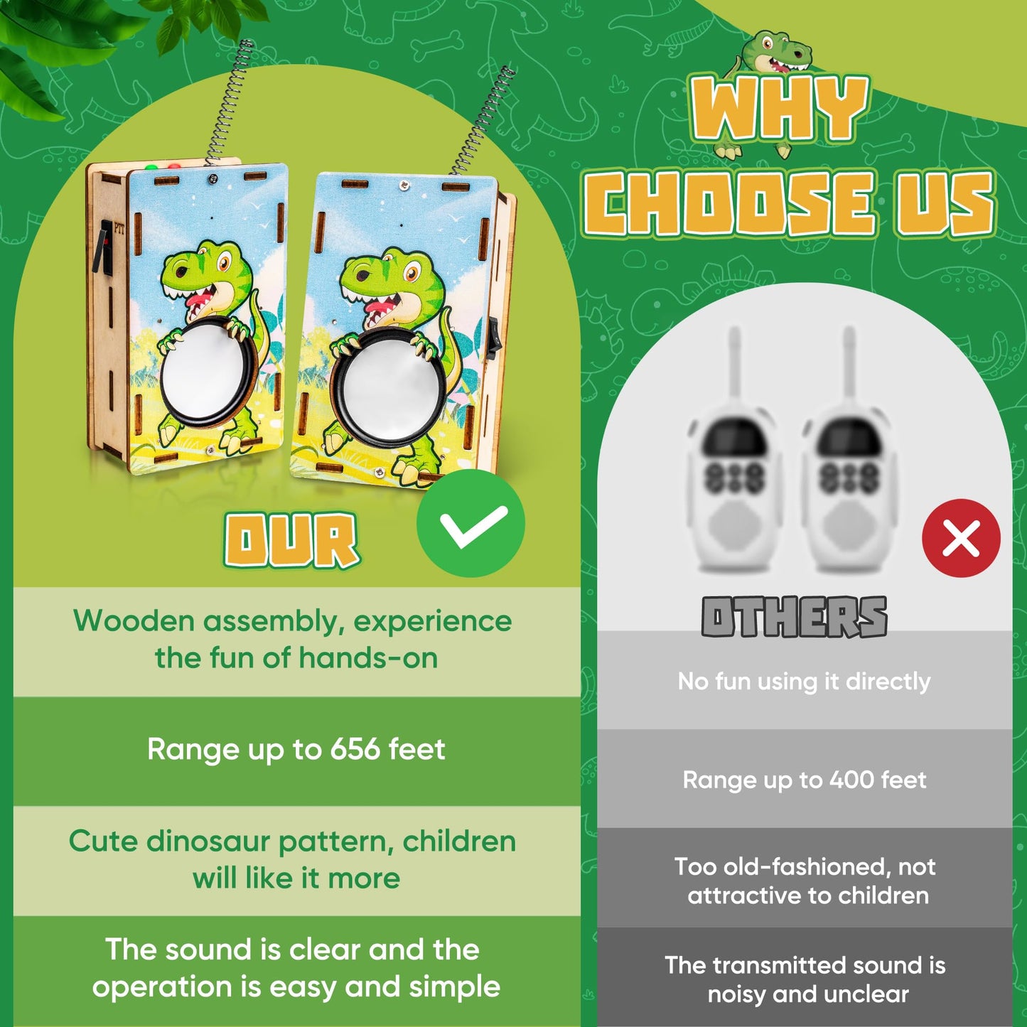 Rompecabezas de madera 3D Walkie Talkies para niños