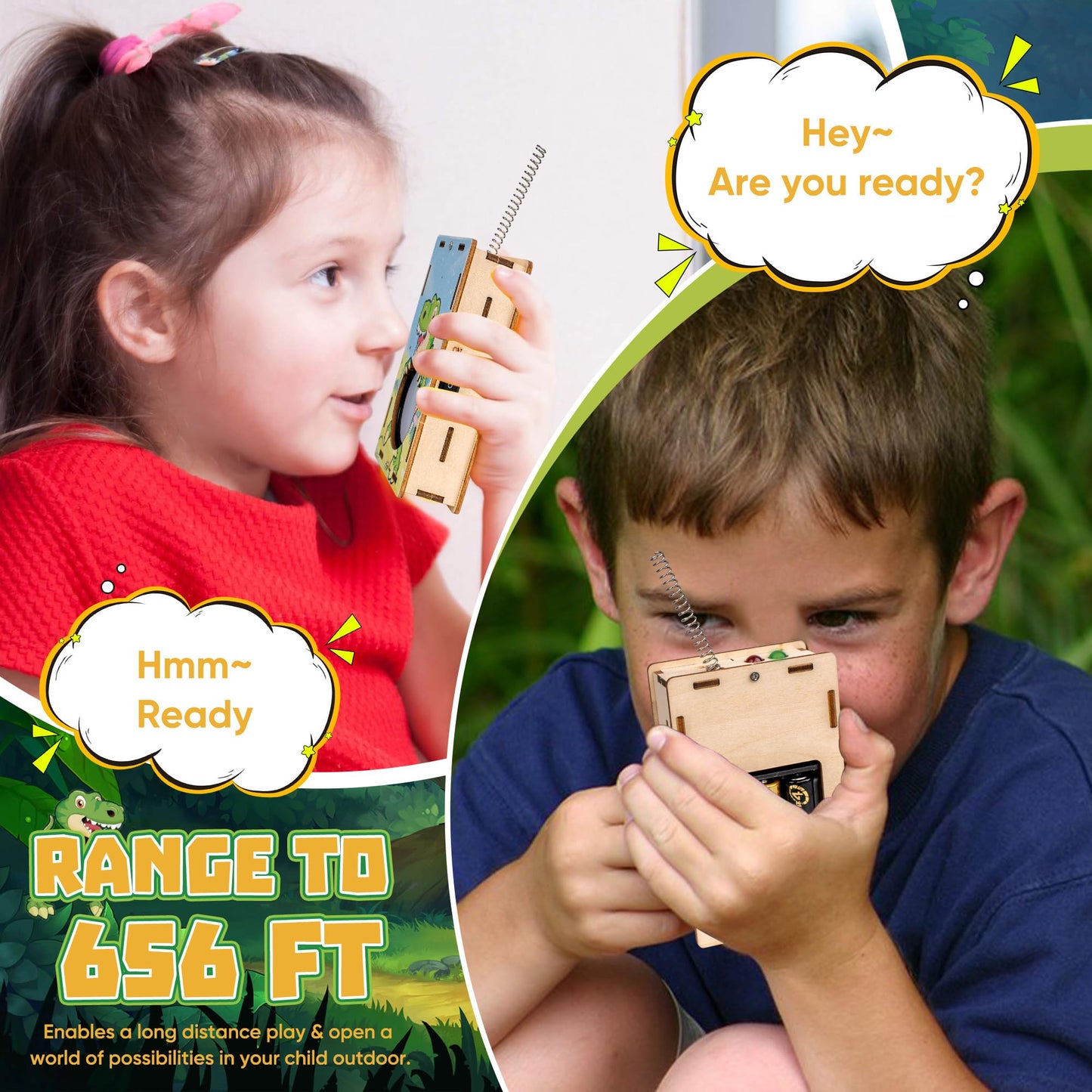 Rompecabezas de madera 3D Walkie Talkies para niños