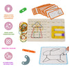 LUMIN TUTU Montessori geoboard de madera y geotabla con rompecabezas de letras