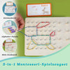 LUMIN TUTU Montessori geoboard de madera y geotabla con rompecabezas de letras