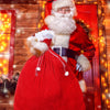 4 bolsas de terciopelo rojo de Navidad de Papá Noel con cordón de ajuste, tamaño extragrande, (43.3 x 51.2 pulgadas)