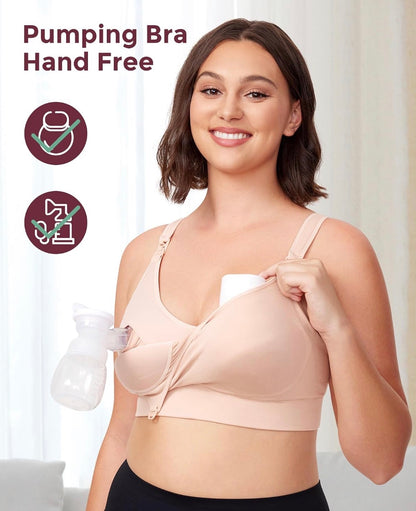 Momcozy Brasier de bombeo, manos libres, Talla XXL
