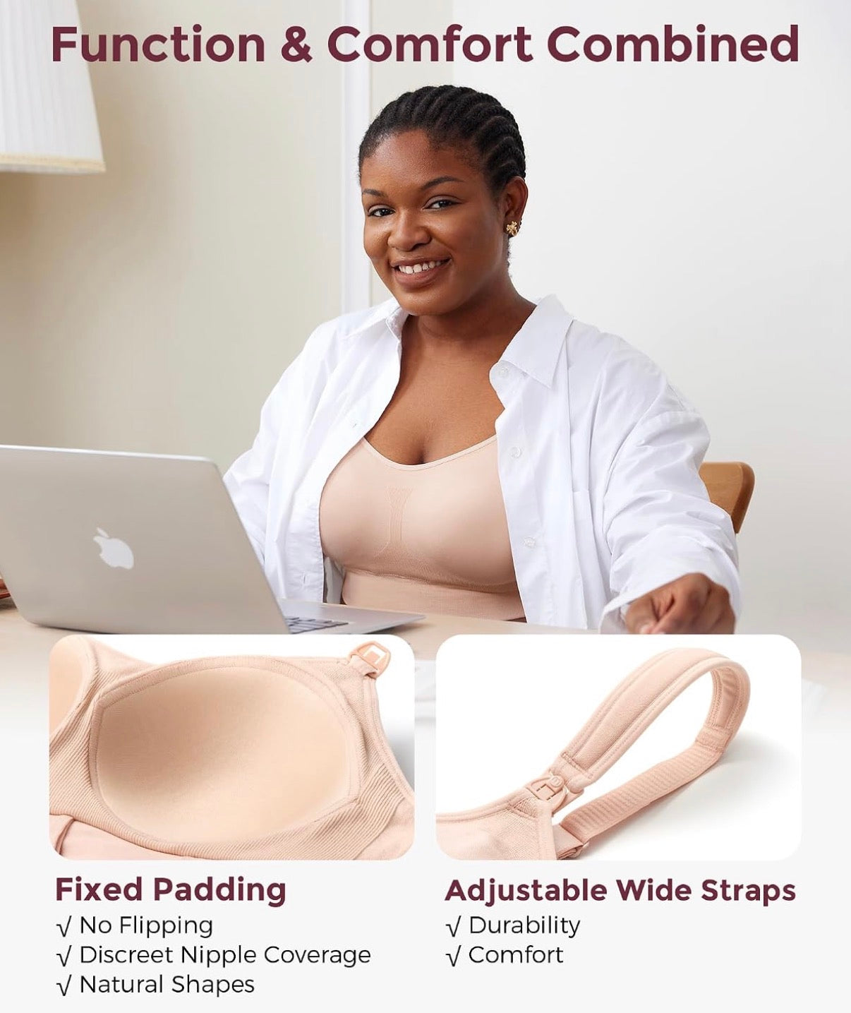 Momcozy Brasier de bombeo, manos libres, Talla XXL
