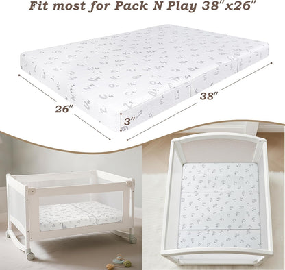 Colchón Pack and Play, 38 x 26 pulgadas