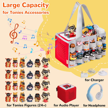 Estuche de transporte compatible con Tonies Box con posición de audio