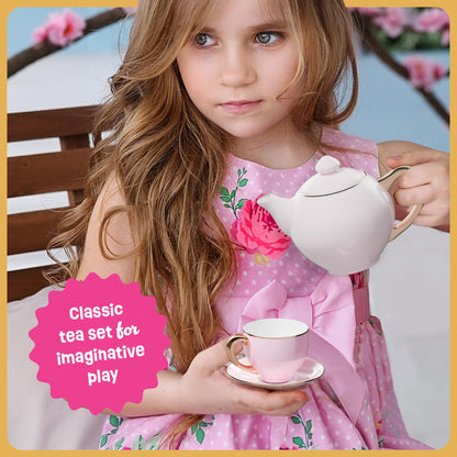 Juego de té de porcelana para niñas