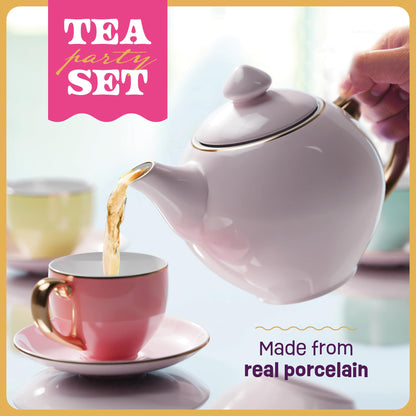 Juego de té de porcelana para niñas