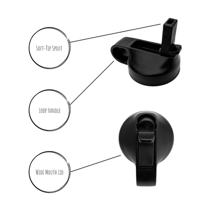 Hippypotamus Botella de agua para niños, termo de acero inoxidable con aislamiento