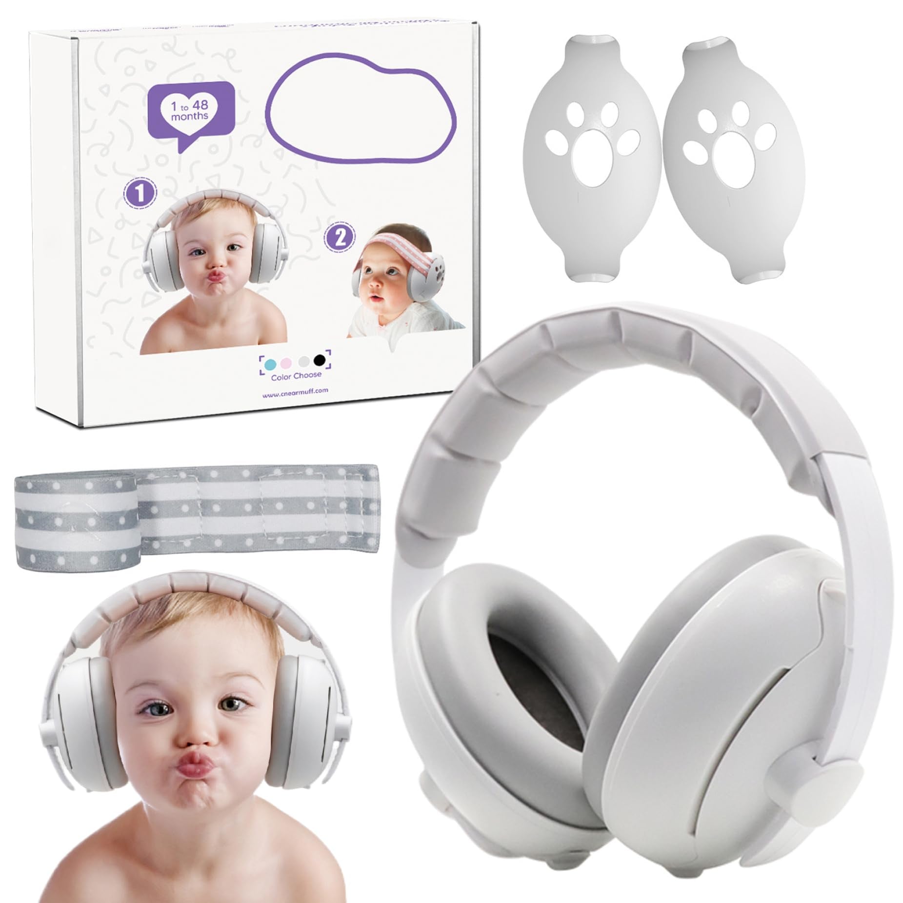 Peosaard auriculares para bebé para ruido, orejeras de bebé, protección de ruido