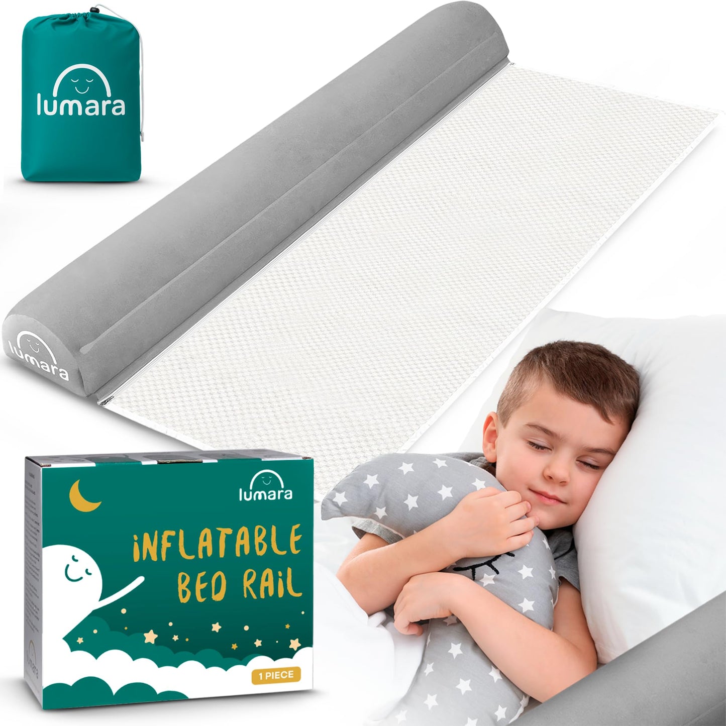 LUMARA Riel de cama inflable para niños pequeños