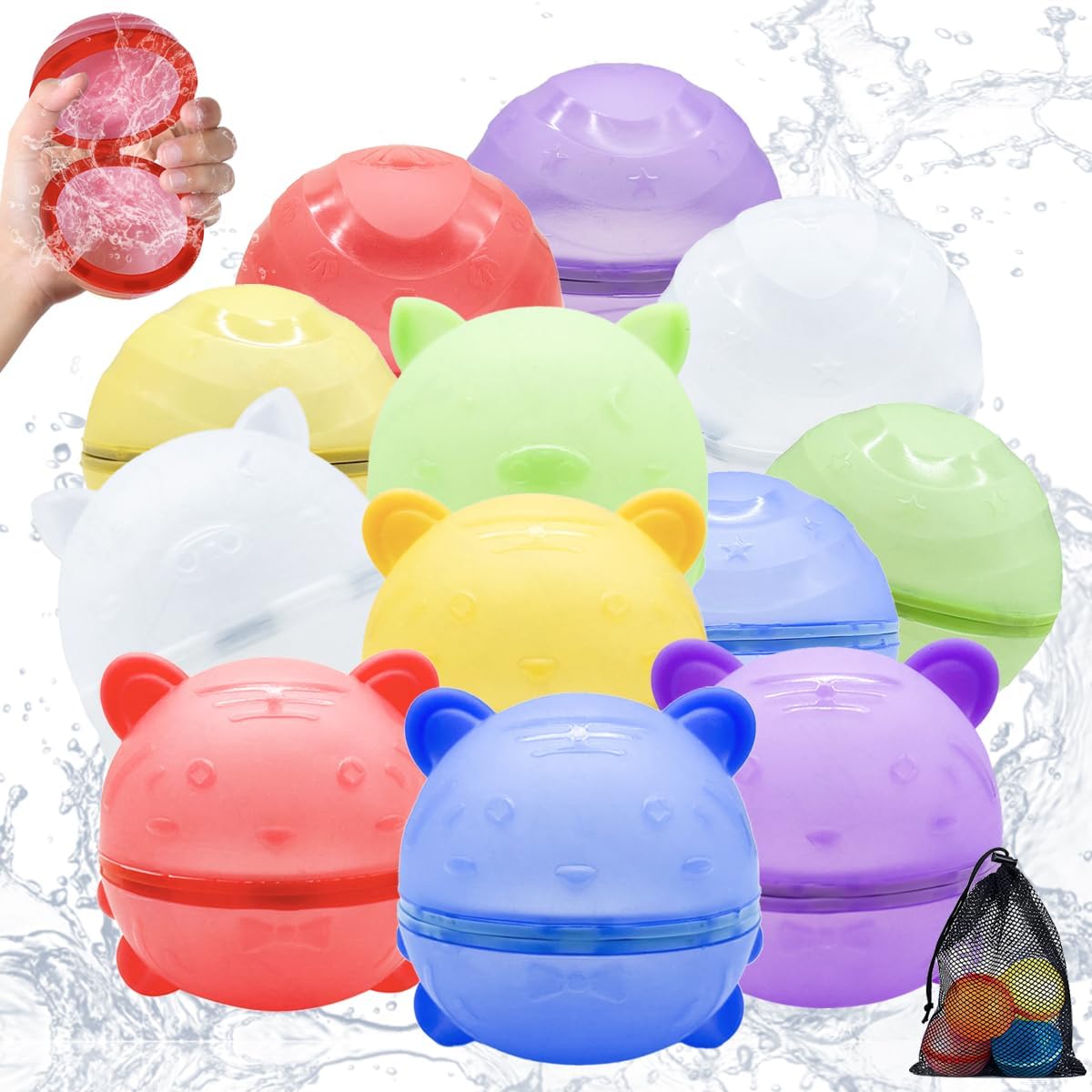 Paquete de 24 globos de agua reutilizables