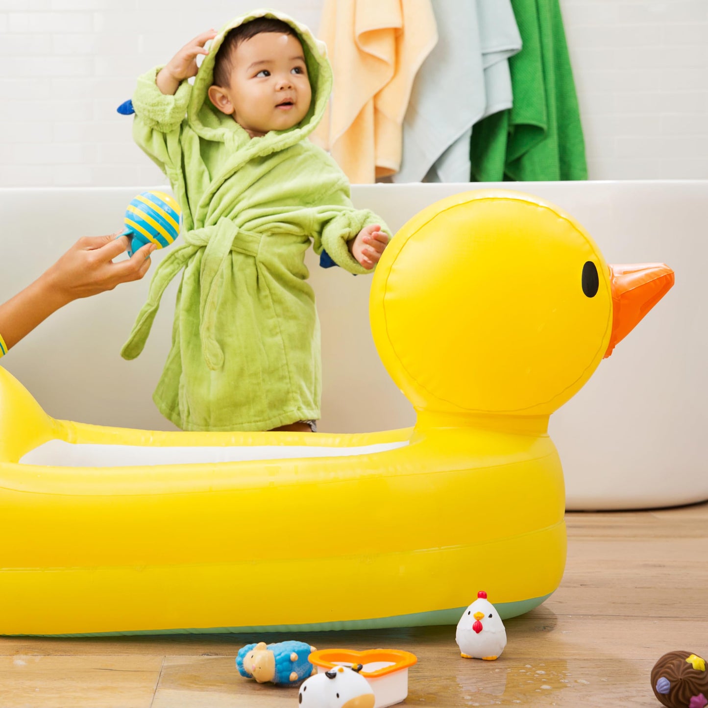 Pato Munchkin White inflable para bañera