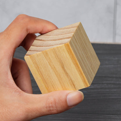 30 cubos de madera de pino macizo para manualidades