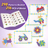 Vanmor 216PCS Magnetic Pattern Blocks Set