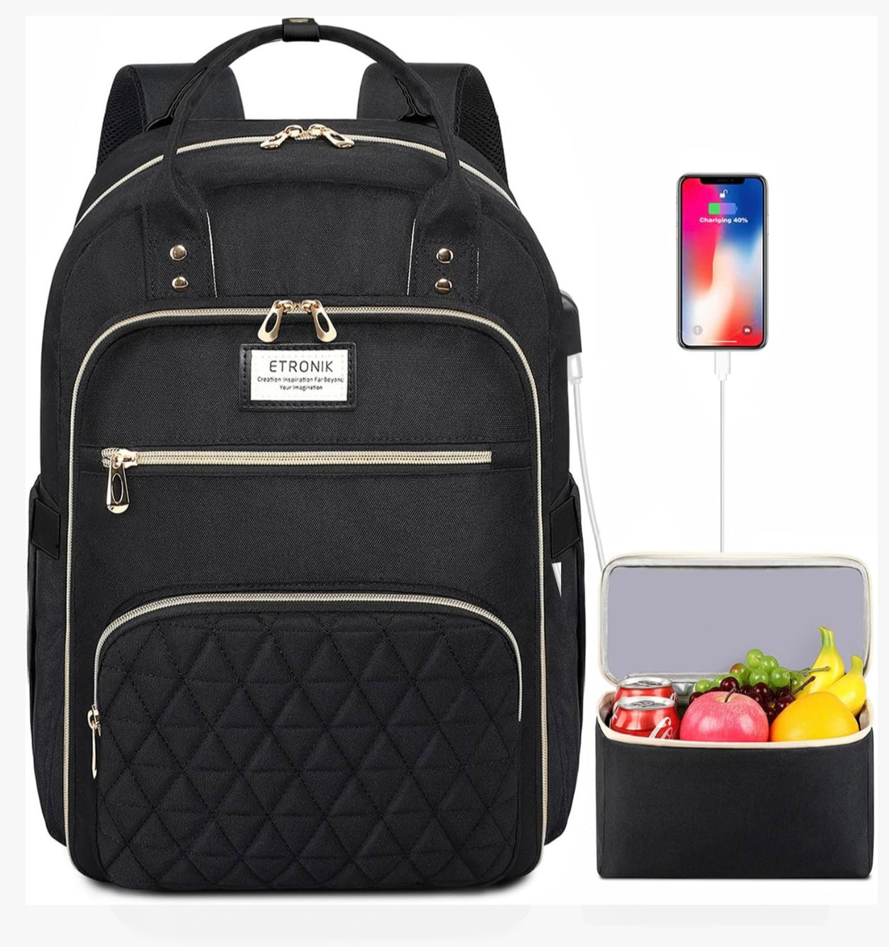 Mochila de almuerzo ETRONIK para mujer