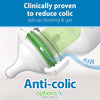 Dr. Brown's Natural Flow Anti-Colic Options+ - Biberones de vidrio de cuello ancho de 5 oz