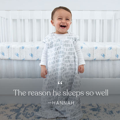 HALO, SleepSack - Manta de vestir tipo saco de dormir de 100% algodón, 0.5tog, 18-24 meses